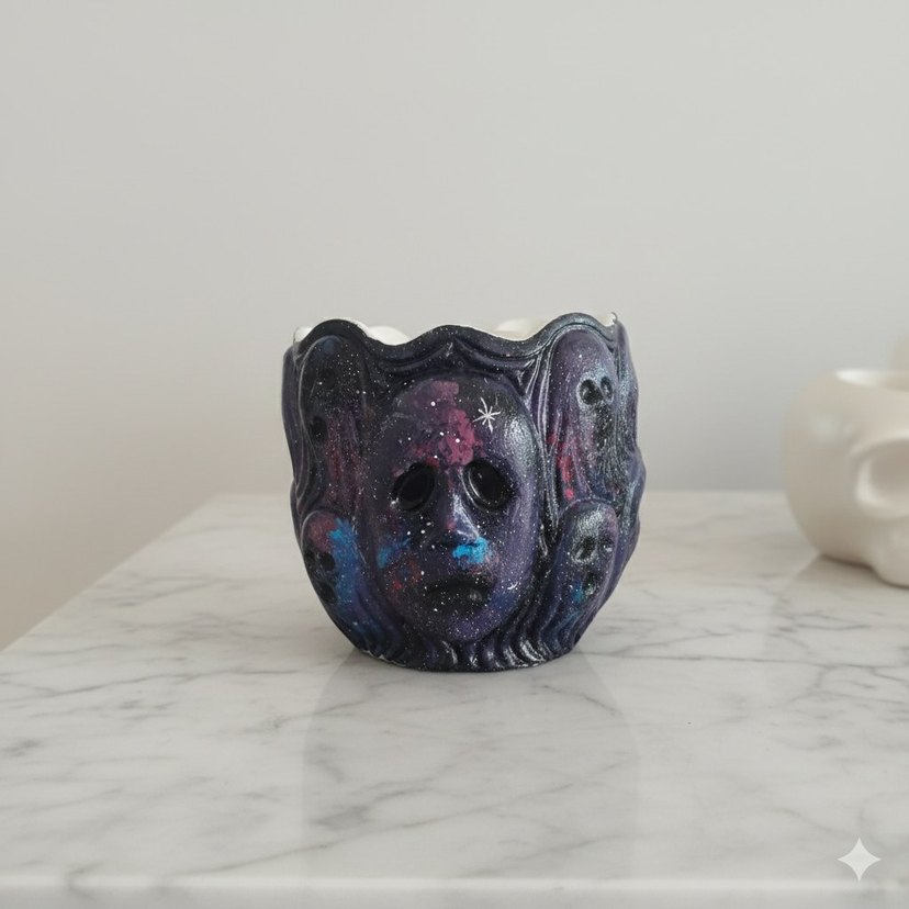 Mor Karanlık Temalı Dekoratif Figürin - Görsel 5