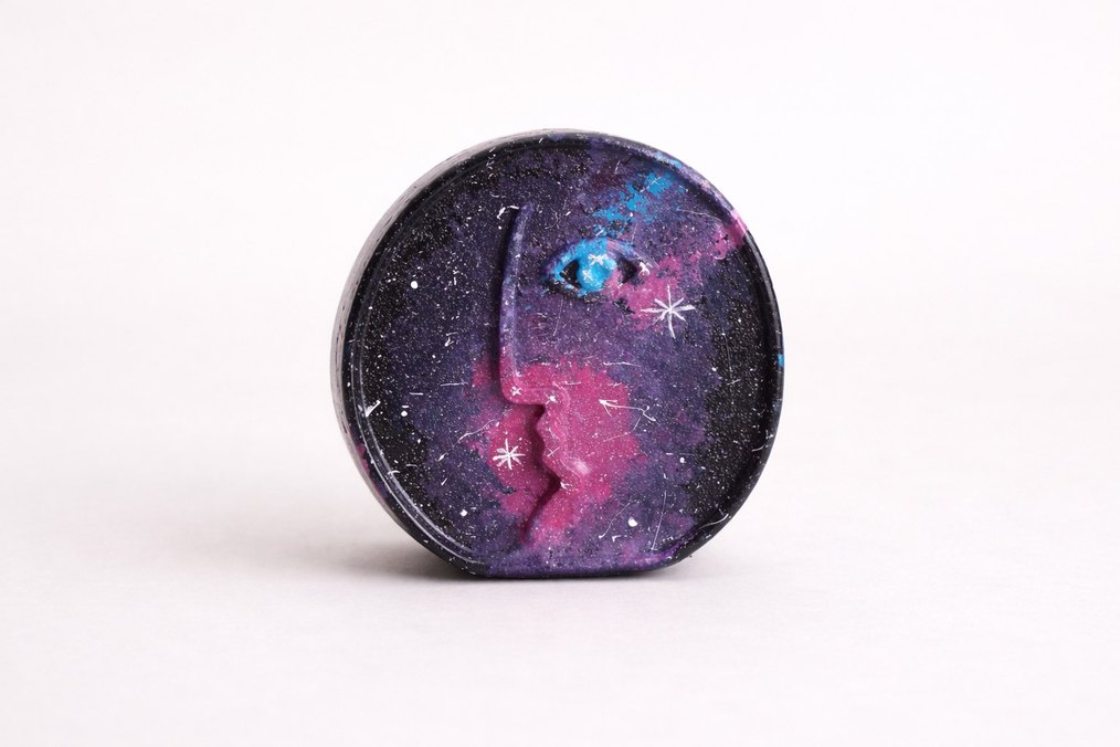 Galaksi Temalı 4'lu Soyut Yuz Set - Görsel 2