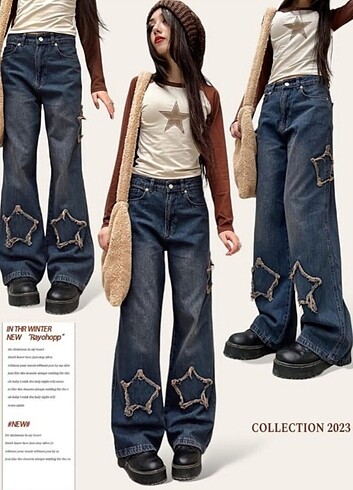 Y2K Star Patch Baggy Pant
