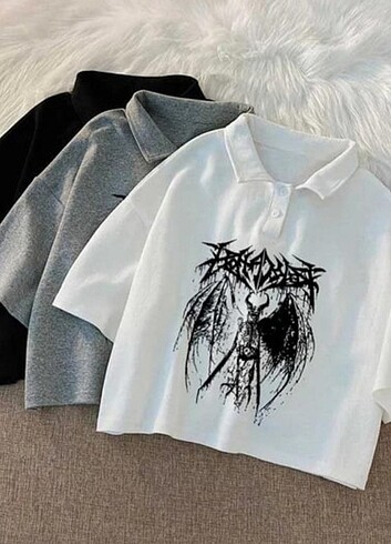 Gothic Devil Polo Yaka Crop 