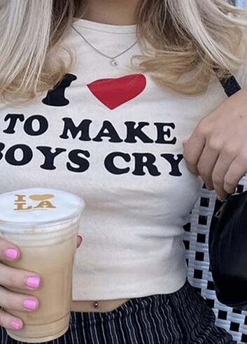 I Love To Make Boys Cry Crop