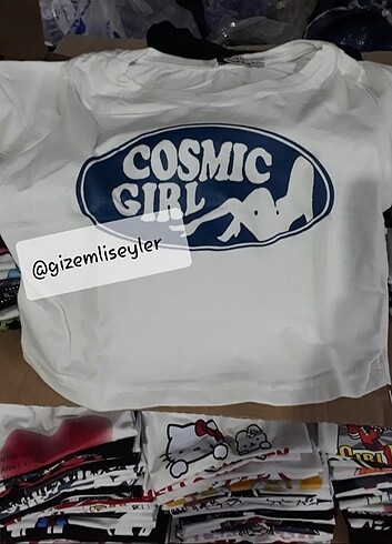 m Beden Cosmic Girl Baskılı Crop 