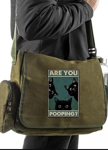 Meow Unisex Postacı Çantası 