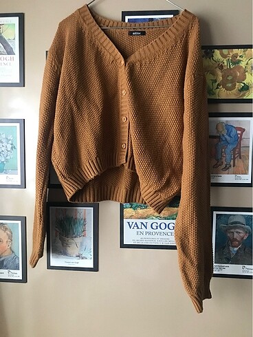 Düğmeli oversize hırka