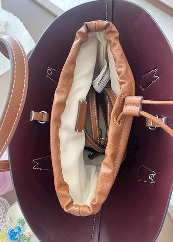 Bej Deri Kadın Çanta - Görsel 3