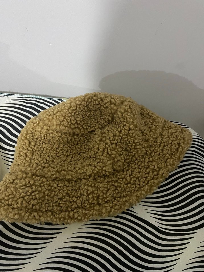 Kahverengi Yünlü Kürklü Kadın Şapka - Görsel 3