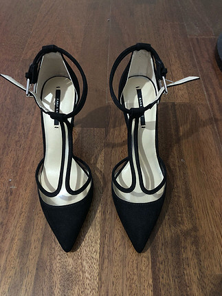 37 Beden siyah Renk Zara Transparan Stiletto