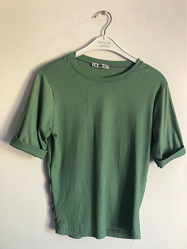 Yeşil fitilli bluz