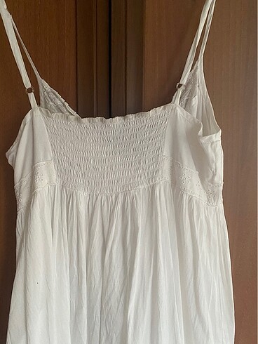 38 Beden beyaz Renk Askılı elbise