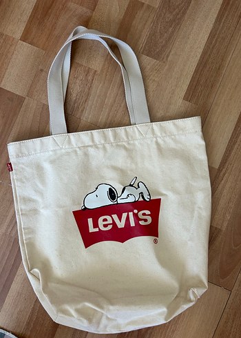 Levi's Beyaz Snoopy Baskılı Pamuk Kadın Çanta