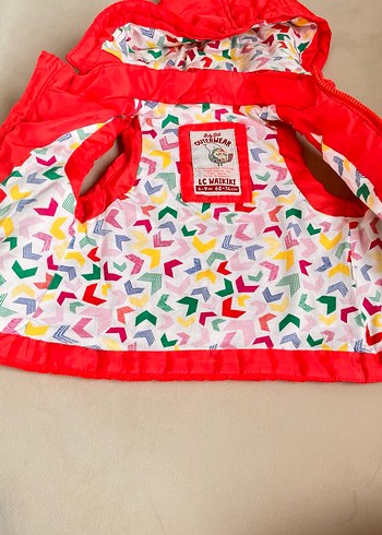 Kız Çocuk Kapüşonlu Kırmızı Yelek - Görsel 2