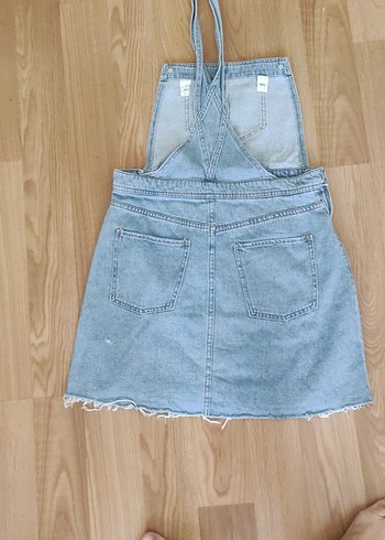 40 Beden mavi Renk Kadın Mavi Denim Kısa Salopet