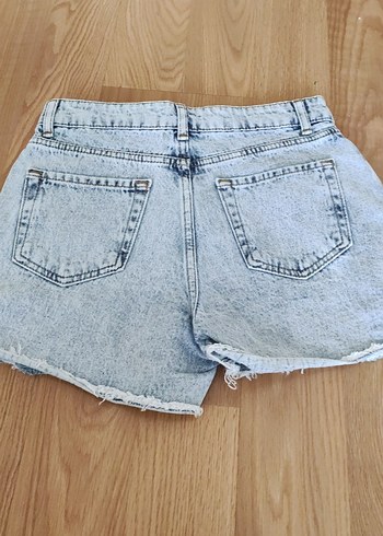 26 Beden Kadın Gri Mini Kot Şort