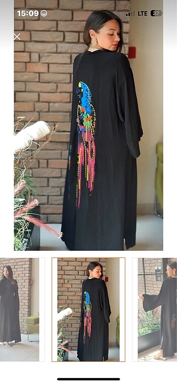 Park Bravo Papağan desenli kimono