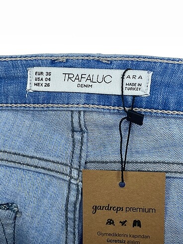36 Beden mavi Renk Zara Jean / Kot %70 İndirimli.