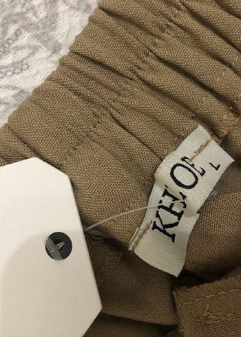 Bej Renkli Rahat palazzo 
Pantolon - Görsel 3