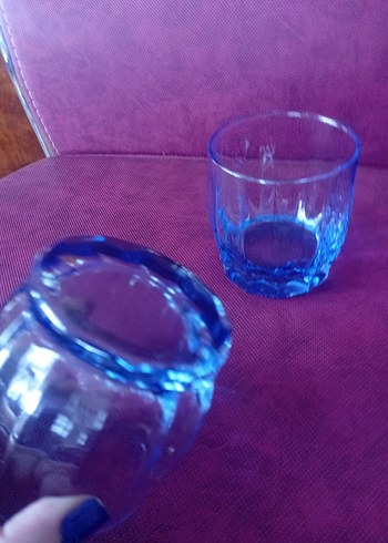 Renkli Mavi Cam Bardaklar - Görsel 2