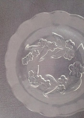 Beyaz Çiçek Desenli Tabak 6 lı kahvaltı tabağı - Görsel 2