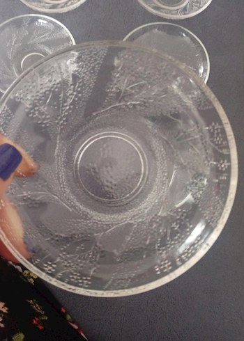 şeffaf 6lı çay tabağı - Görsel 3