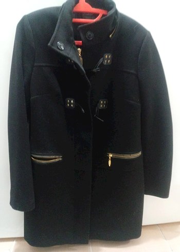 Siyah Midi Kadın Kaban - Görsel 4