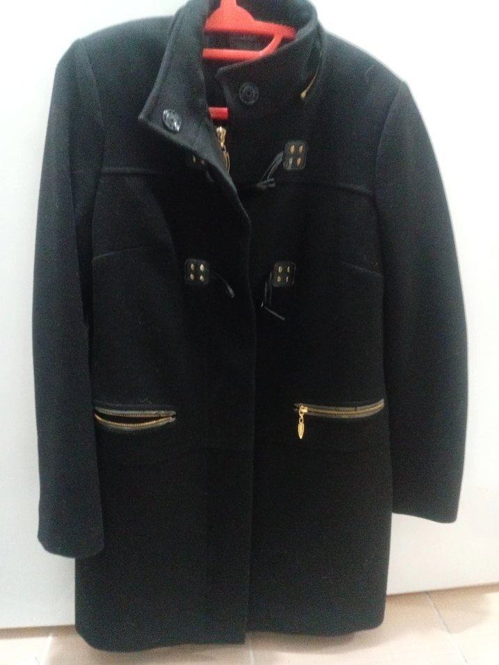 Siyah Midi Kadın Kaban - Görsel 4