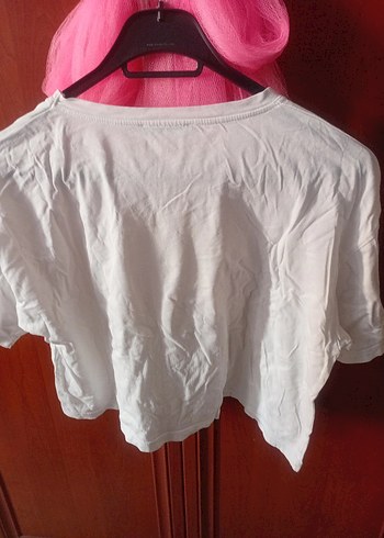 Beyaz Baskılı Tişört - Görsel 4