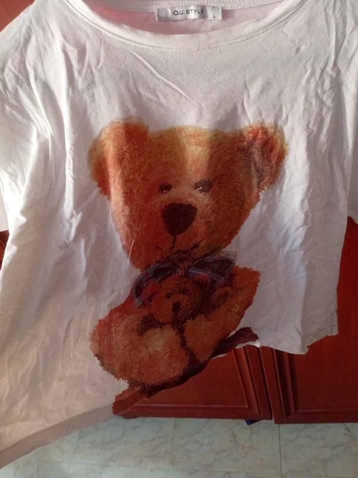 Beyaz Baskılı Tişört - Görsel 2