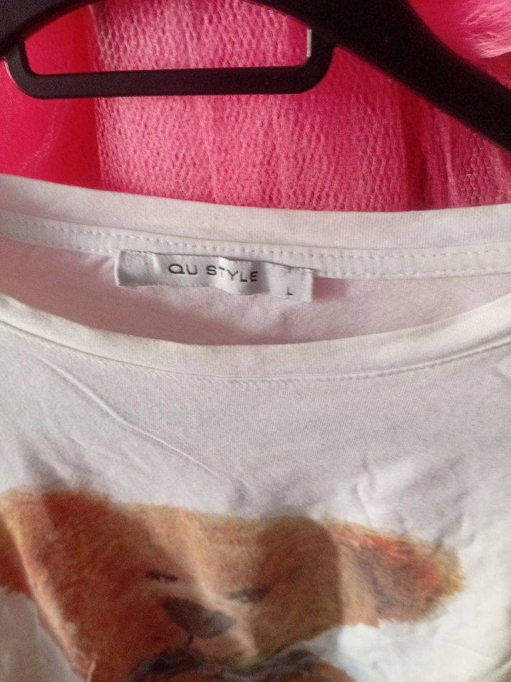 Beyaz Baskılı Tişört - Görsel 3