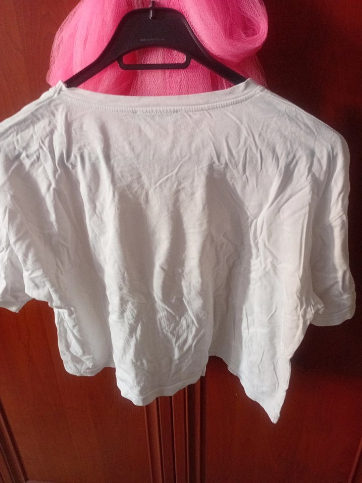 Beyaz Baskılı Tişört - Görsel 4