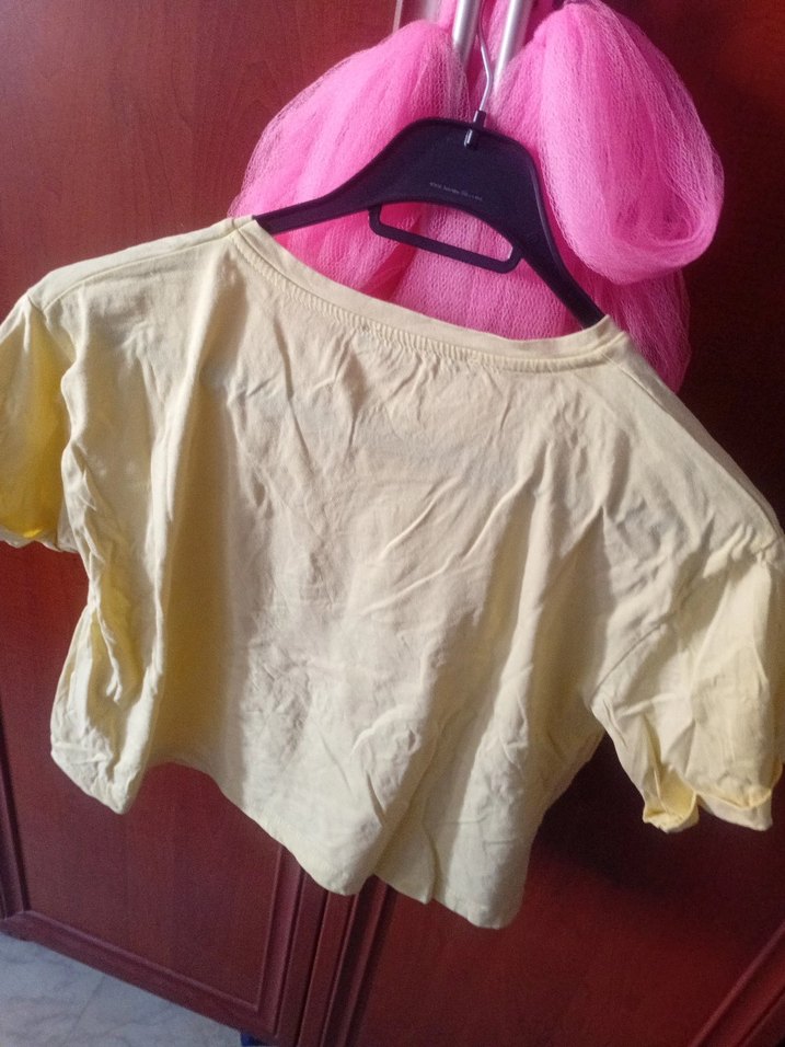 Sarı Pamuklu Tişört - Görsel 3