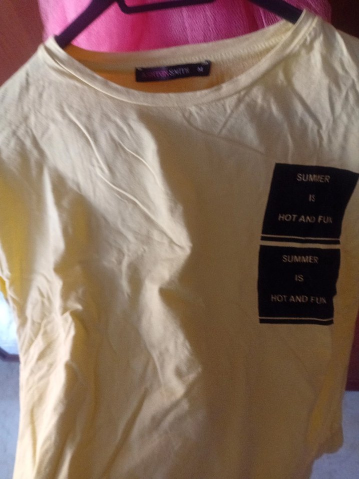 Sarı Pamuklu Tişört - Görsel 2