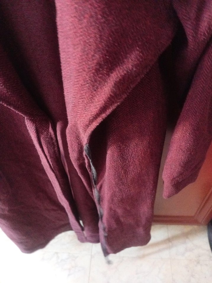 Bordo Kadın Kaban Hırka - Görsel 4