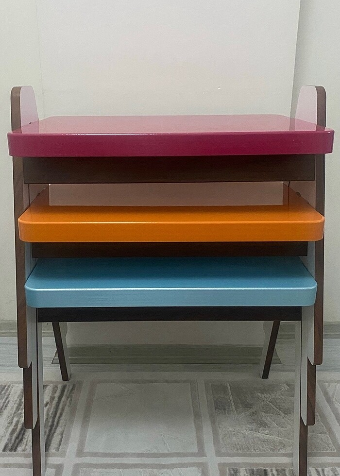 3 lü zigon sehpa - Görsel 4