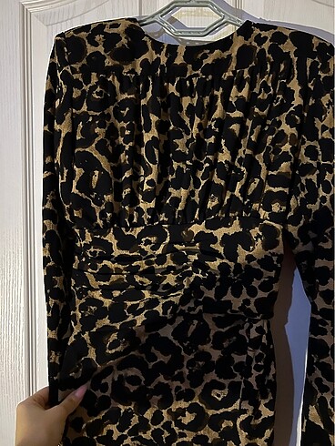 s Beden Leopar elbise