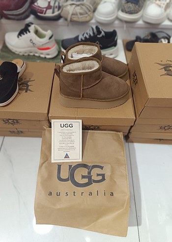 37 Beden Bej Süet Platform Topuklu UGG Kadın Bot
