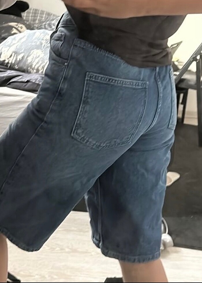 Bermuda Kot Şort - Görsel 5