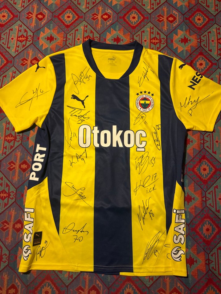 Orjinal Fenerbahçe İç Saha İmzalı Forması Türkiye Takım Kupa kap - Görsel 3