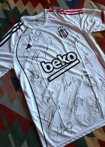 Beyaz Beşiktaş İmzalı Forması Türkiye Futbol Milli Takım Kartal - Görsel 4