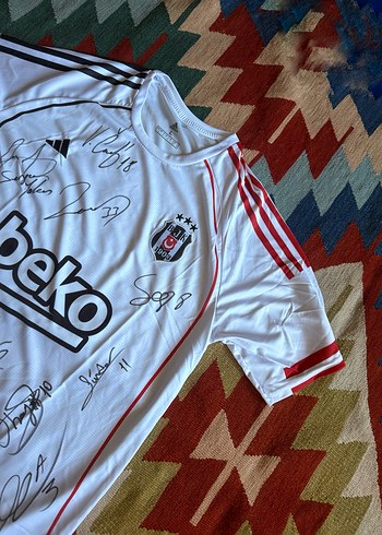 Beyaz Beşiktaş İmzalı Forması Türkiye Futbol Milli Takım Kartal - Görsel 3