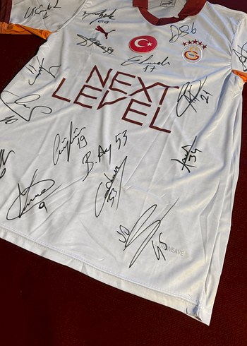Beyaz Galatasaray İmzalı Forması Türkiye Milli Futbol Takım Kupa - Görsel 5