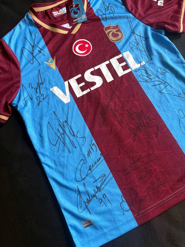 Bordo Mavi Trabzonspor İmzalı Forması Şampiyonluk Milli Türkiye - Görsel 3
