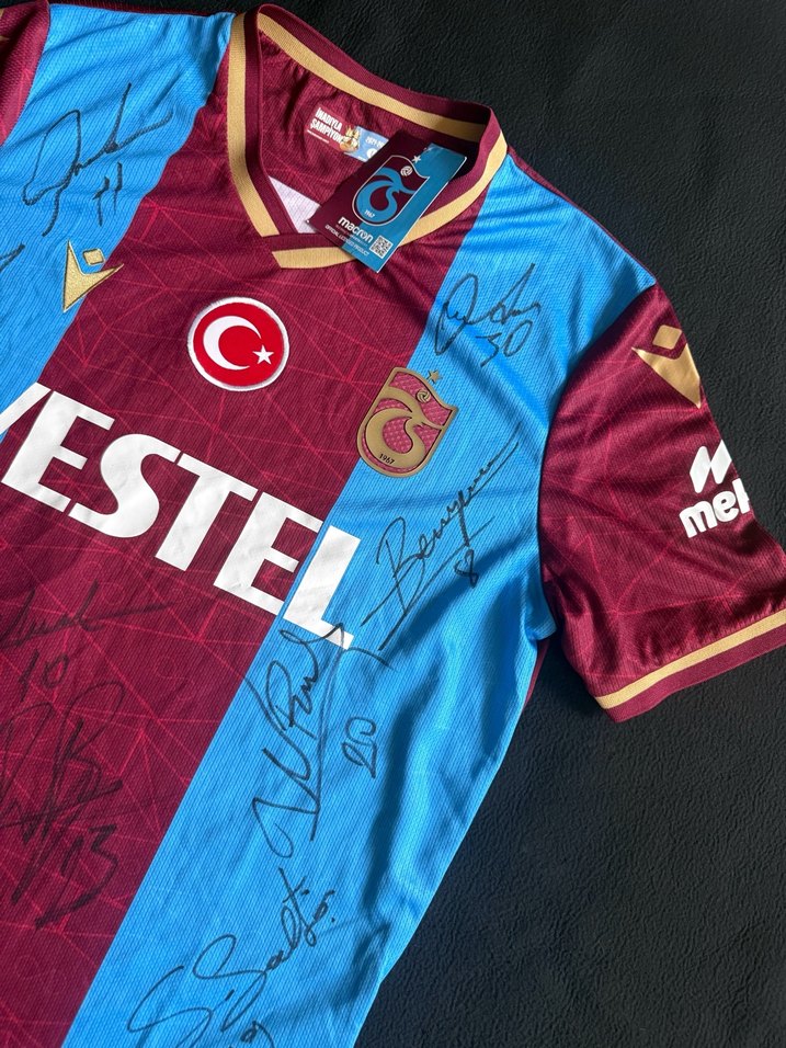 Bordo Mavi Trabzonspor İmzalı Forması Şampiyonluk Milli Türkiye - Görsel 5