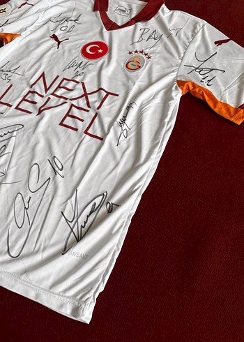 Beyaz Galatasaray İmzalı Forması Deplasman Güncel Süperlig baskı - Görsel 5