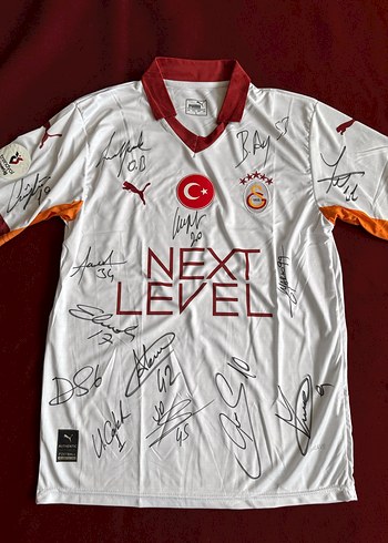 Beyaz Galatasaray İmzalı Forması Deplasman Güncel Süperlig baskı - Görsel 3