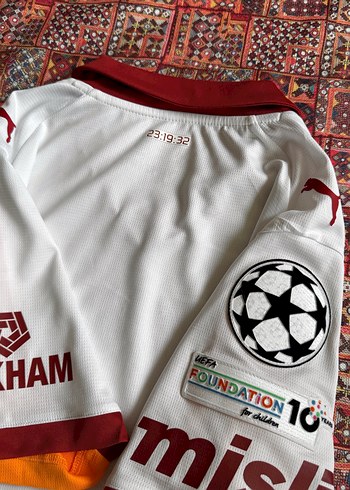 Şampiyonlar Ligi Patchli Galatasaray İmzalı Forması Beyaz Milli - Görsel 6