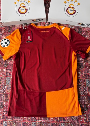 Galatasaray İmzalı Kırmızı Sarı Forması Şampiyonlar Ligi Patchli - Görsel 6