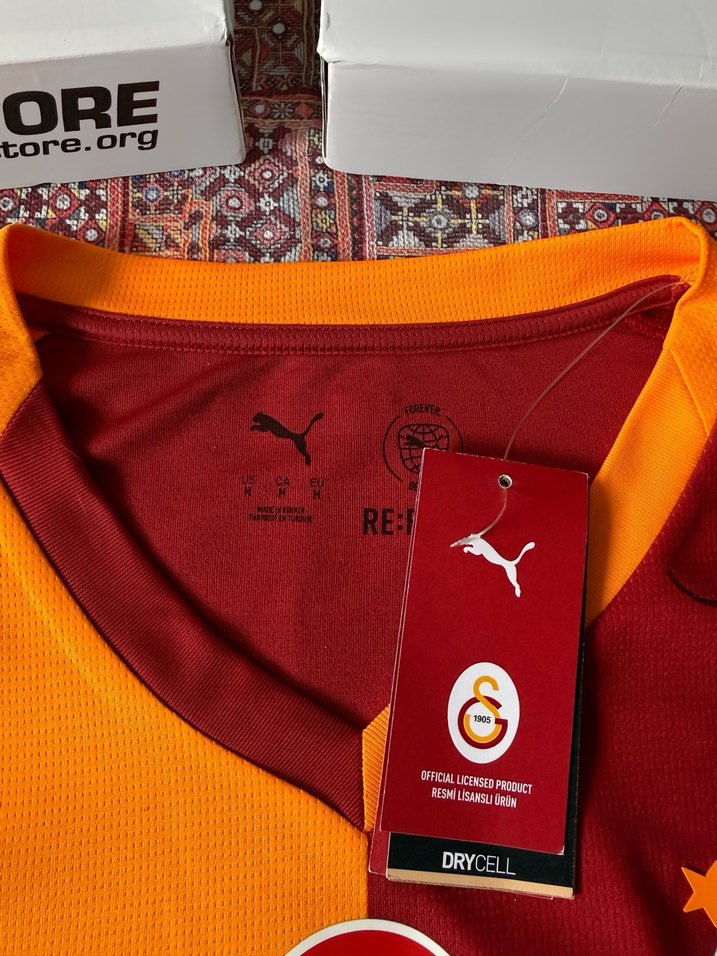 Galatasaray İmzalı Kırmızı Sarı Forması Şampiyonlar Ligi Patchli - Görsel 4