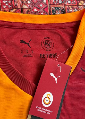 Orjinal Galatasaray İmzalı Kırmızı-Sarı Kısa Kollu Forması Türk - Görsel 5