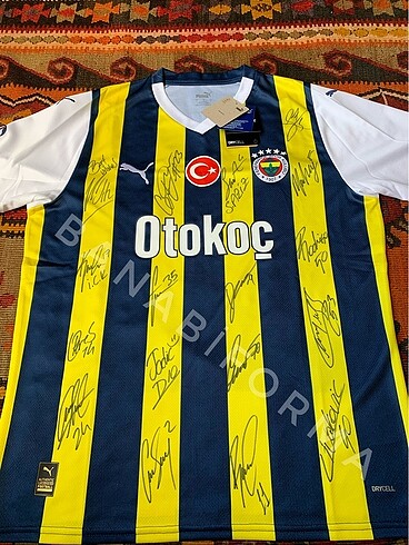 Orjinal Fenerbahçe Jose Mourinho İmzalı Çubuklu Forması