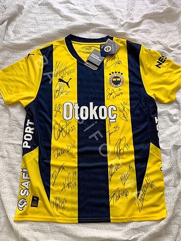 ORJİNAL Fenerbahçe Jose Mourinho imzalı çubuklu forma